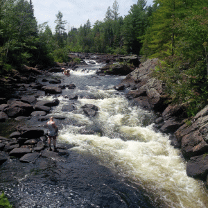 Madawaska River Canoe Trip - Day 2 , Cliff Rapid Animation 